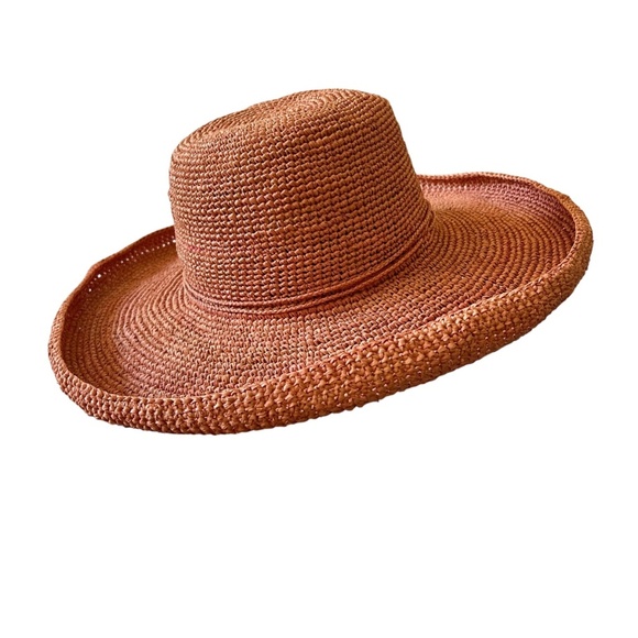 SANS ARCIDET MAGNOLIA HAT WIDE BRIM BEACHY COASTAL GRANDMA TRADITIONAL HANDMADE - Picture 3 of 13